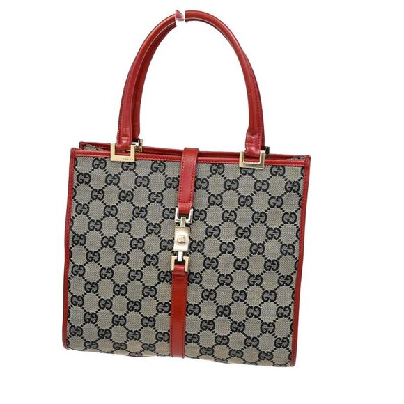 Gucci Handbags - Gucci Vintage Jackie Handbag Canvas Black Canvas Handbag (Pre-Owned)